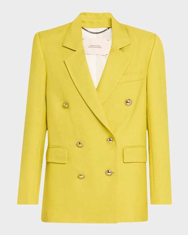 Occasion Coolness Double-Breasted Twill Jacket